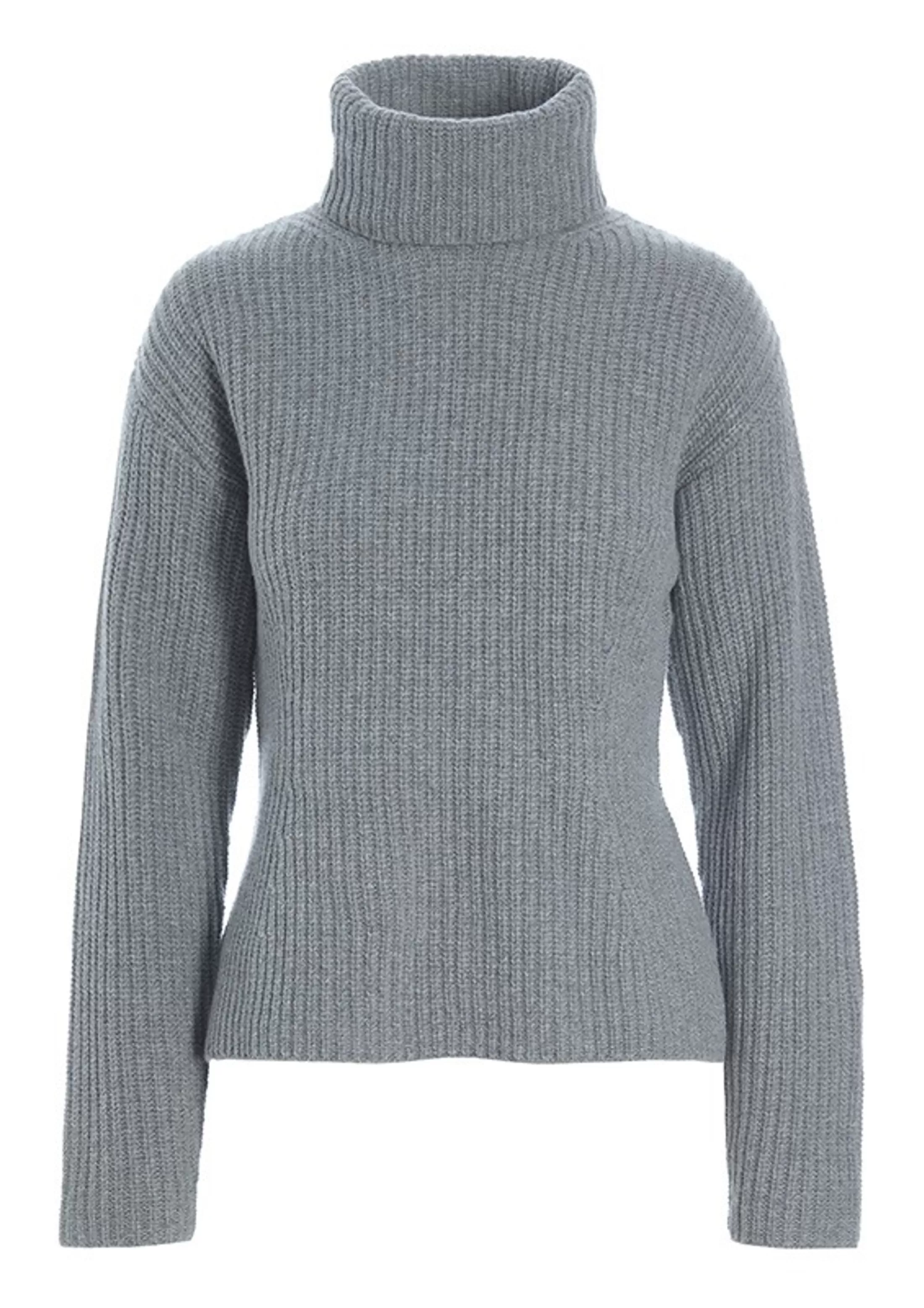 gamine_knit_hojhalset_bluse_5-1.webp Strik<BITTE KAI RAND Gamine Knit Hojhalset Bluse Black | Grey Melange | Caramel