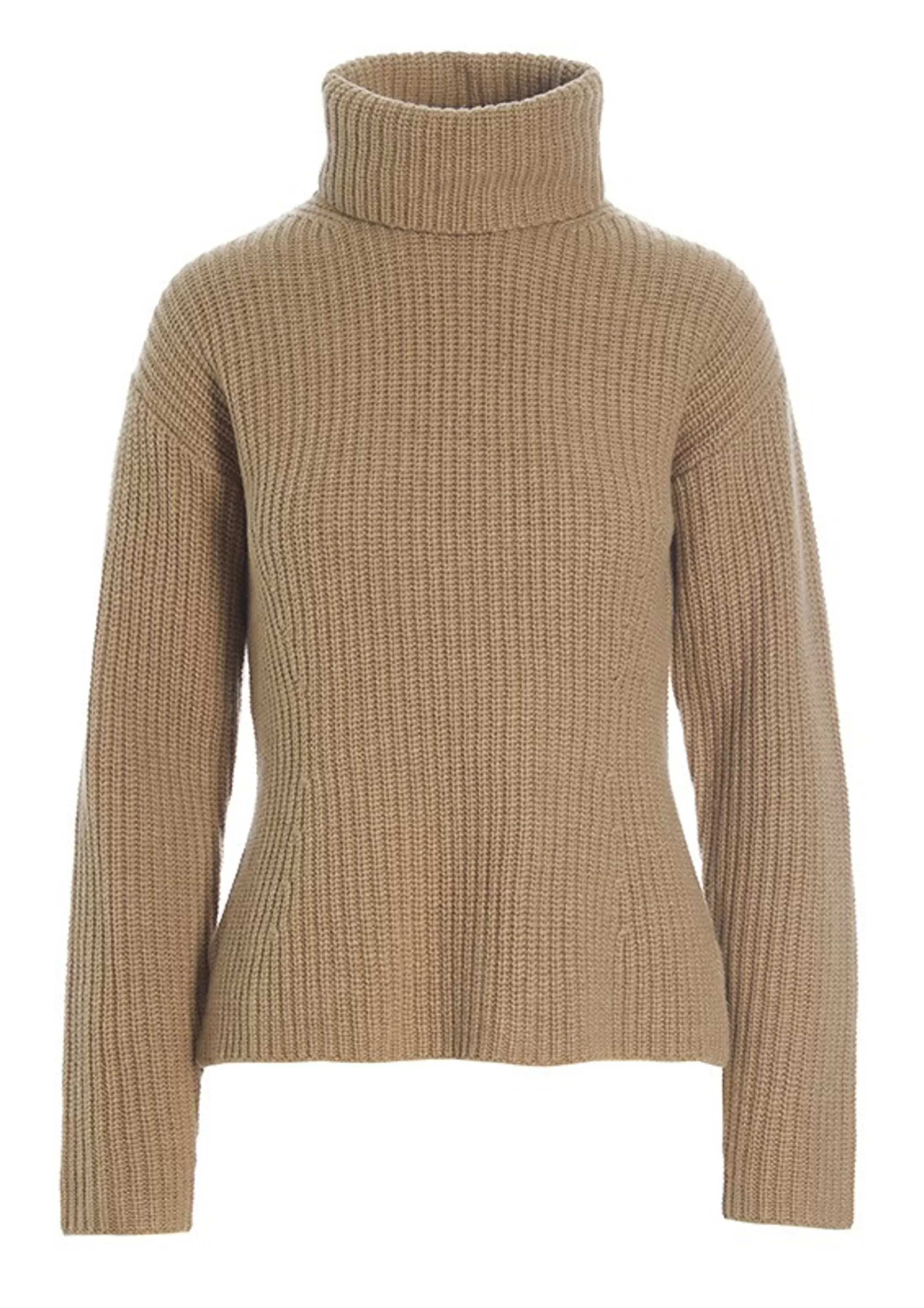 gamine_knit_hojhalset_bluse_6-1.webp Strik<BITTE KAI RAND Gamine Knit Hojhalset Bluse Black | Grey Melange | Caramel