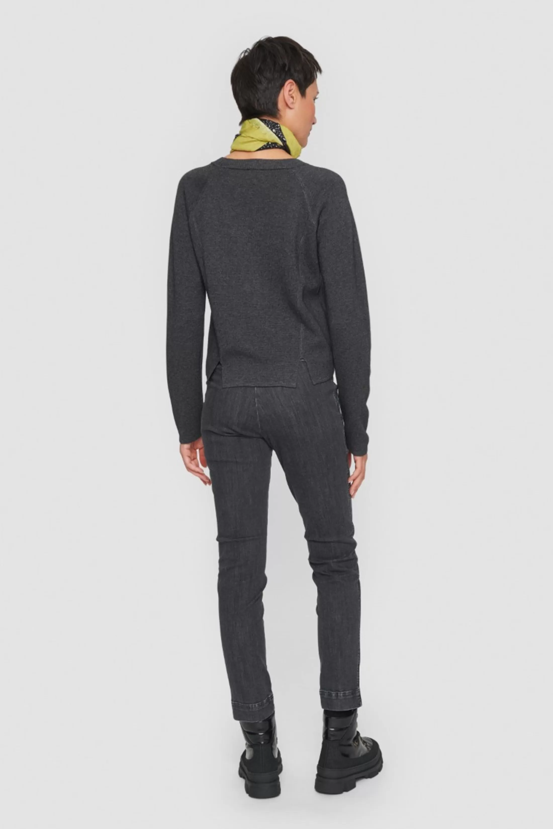 Bukser<BITTE KAI RAND Jinzu Stretch Smalle Bukser Black | Ivory | Granite