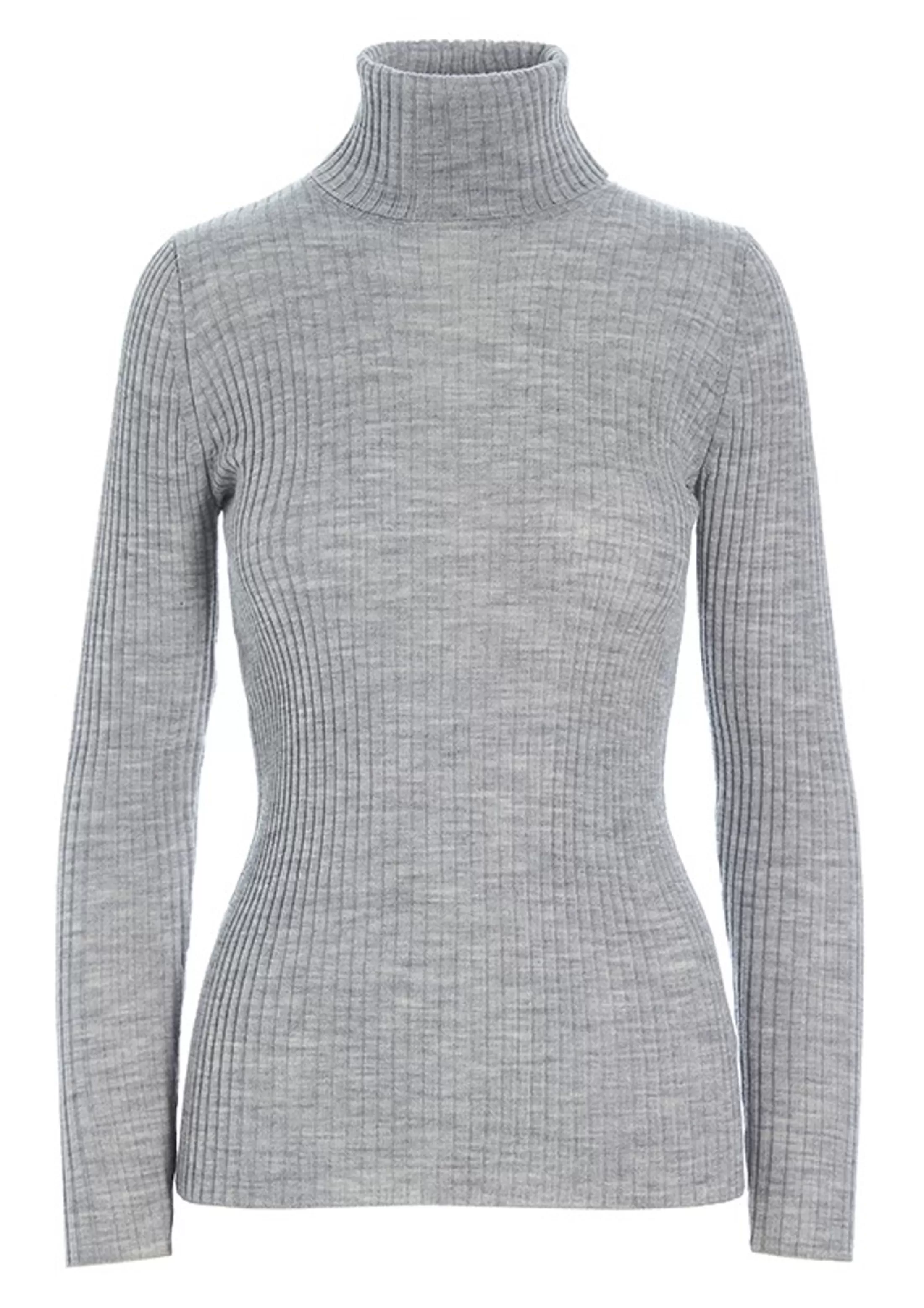 new_wool_rullekrave_sweater_3-1.webp Strik<BITTE KAI RAND New Wool Rullekrave Sweater Black | Grey Melange