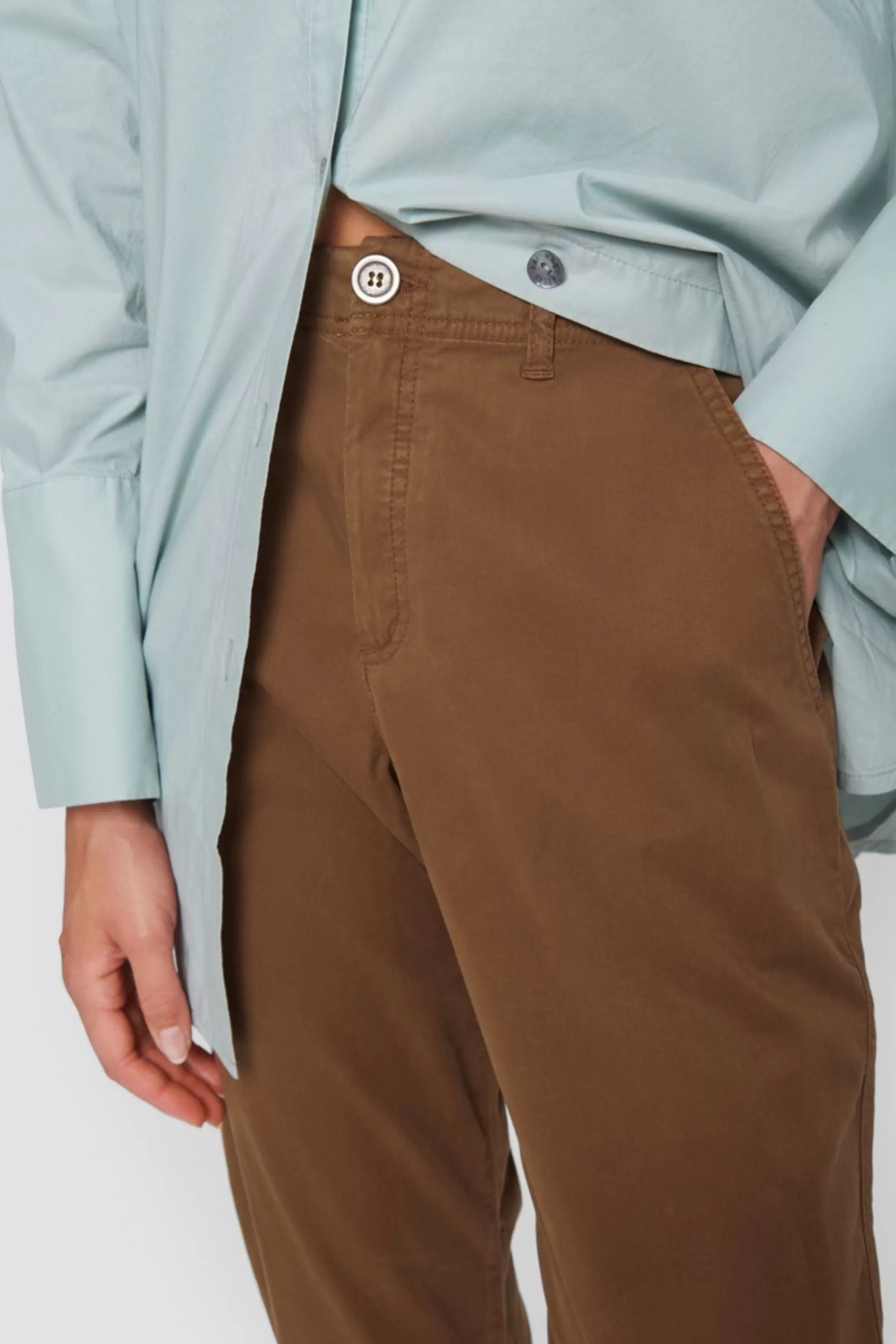 peach_stretch_lange_bukser_2-3.webp Bukser<BITTE KAI RAND Peach Stretch Lange Bukser Stone | Washed Black