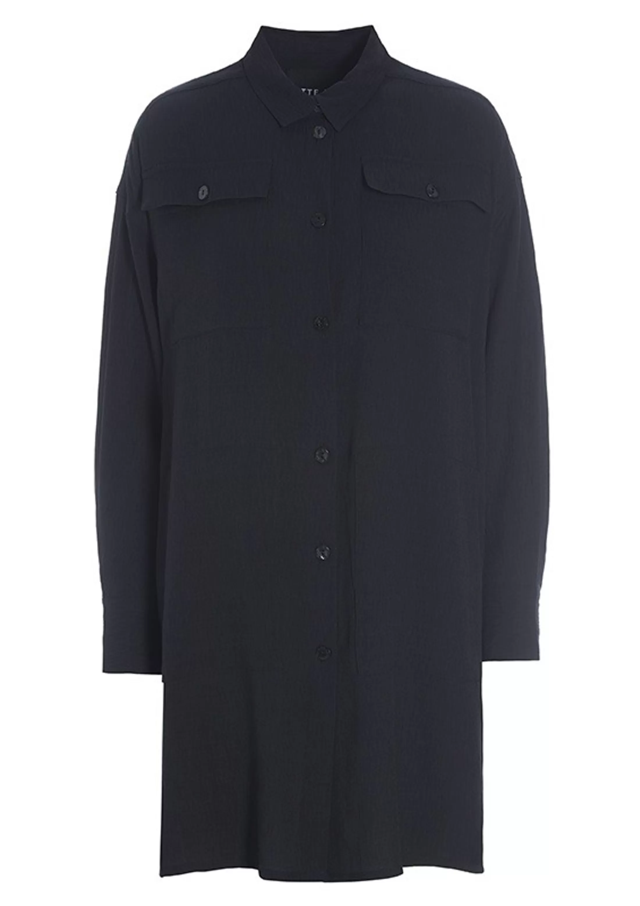 wrinkle_viscose_lang_skjorte_4-1.webp Skjorter<BITTE KAI RAND Wrinkle Viscose Lang Skjorte Black | Yves Blue